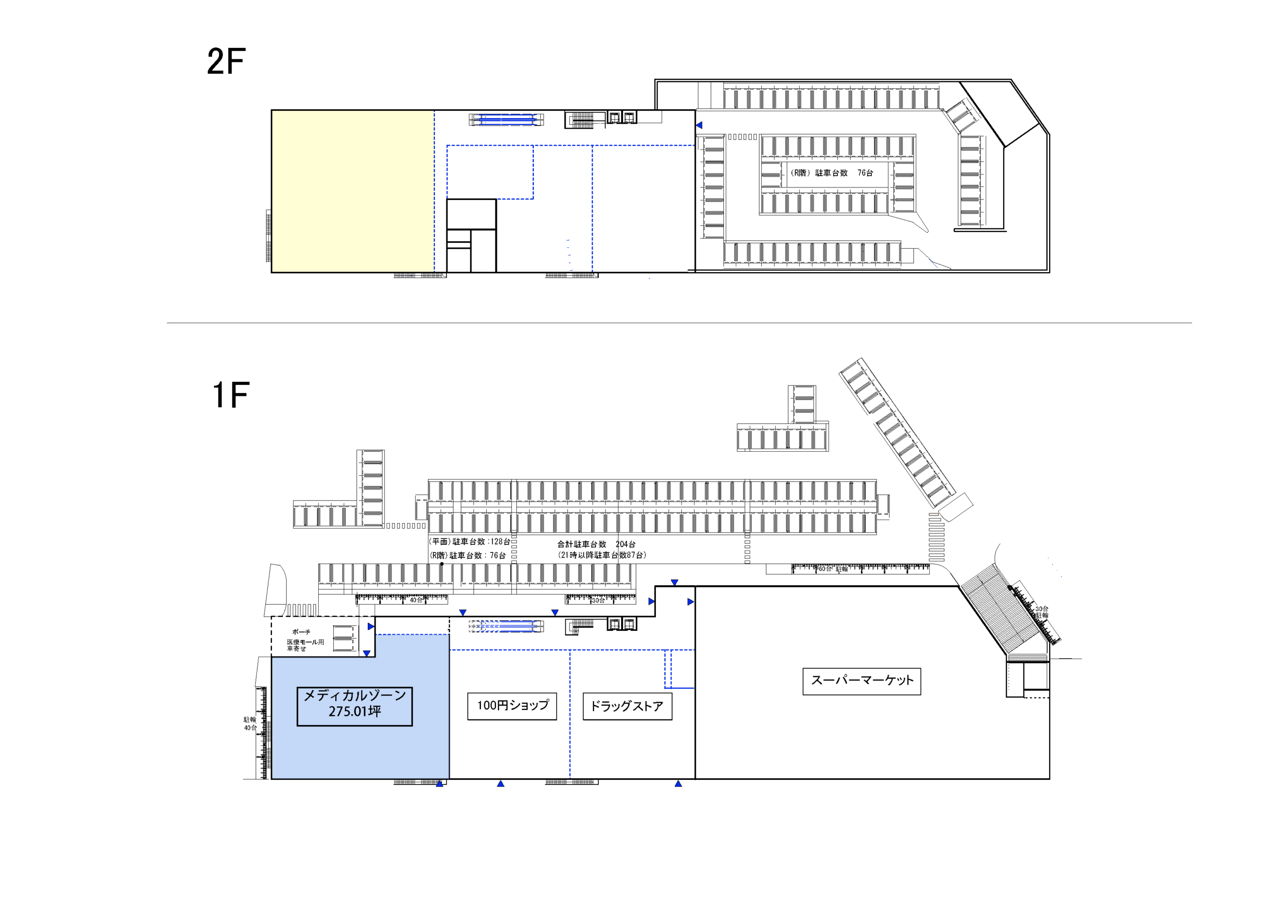 トナリエ星田メディカルゾーン平面図の平面図