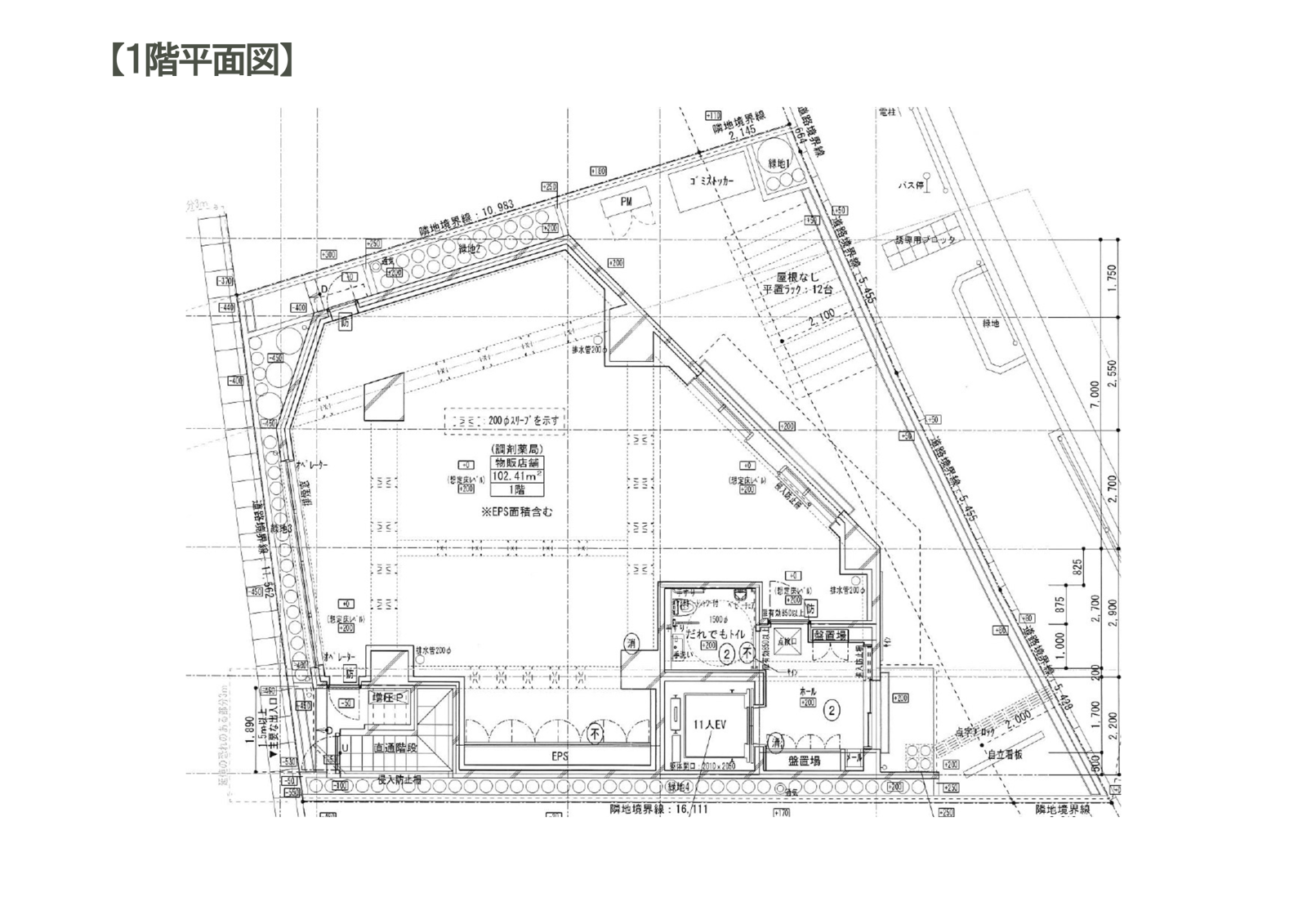 ウェルスクエアプラザ目黒本町平面図の平面図