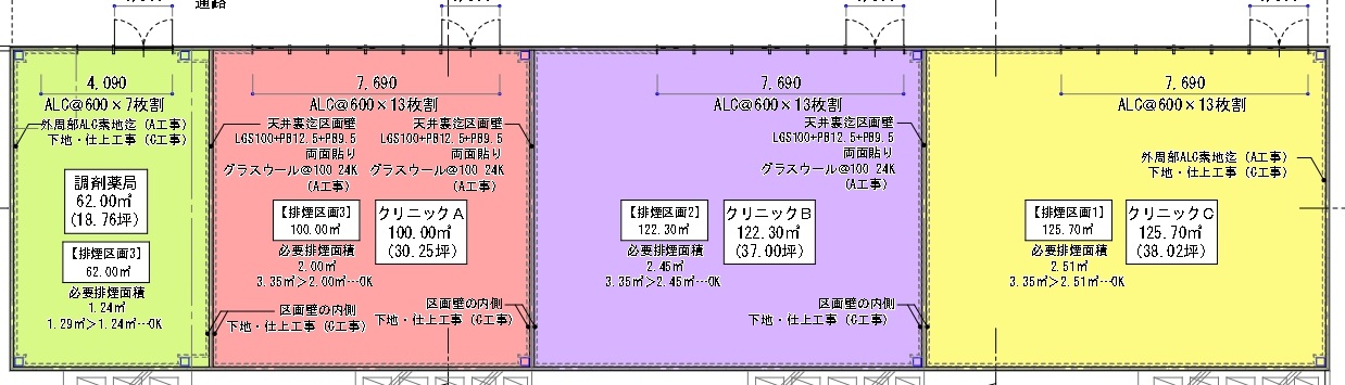 茨木平田クリニックモール平面図の平面図